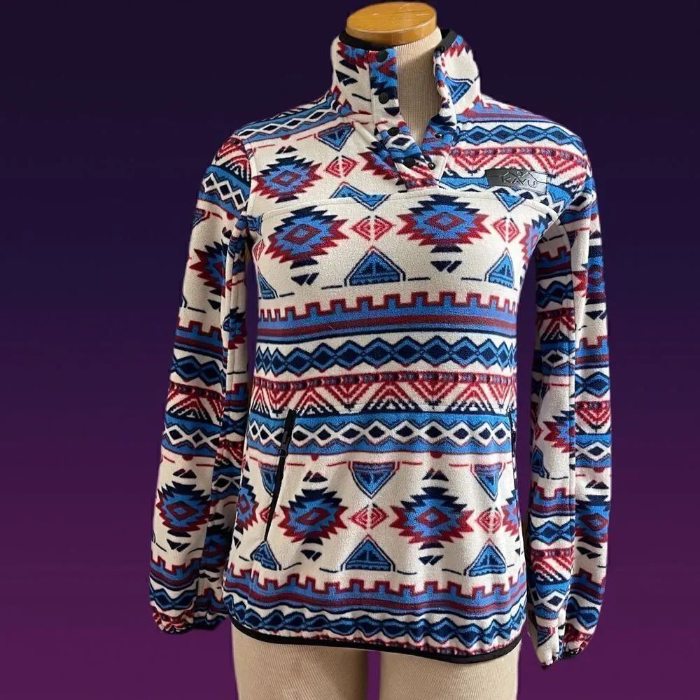 Kavu Women’s Southwestern Print Fleece Sweater Size XXSkavu